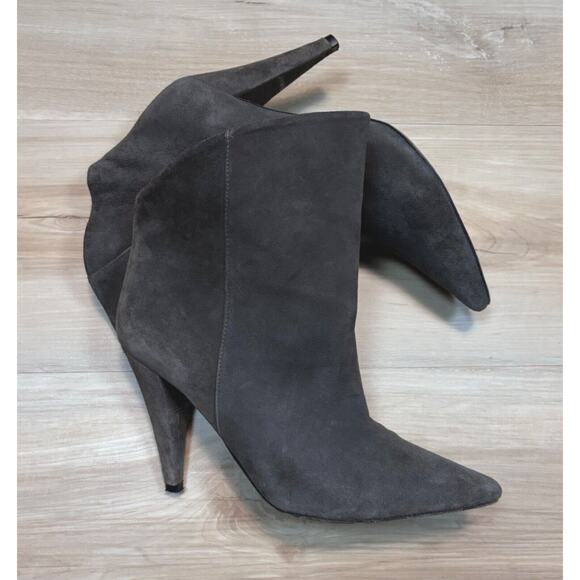 IRO women’s Suede Bootie sz 38 Taupe 3.5” Heel & Pointed Toe $625 - US 7 to 7.5 - Picture 2 of 12